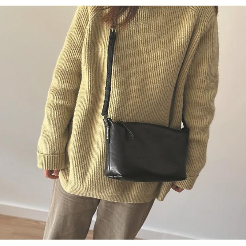 Johnature Ekte Lær Allsidig Dame Liten Veske Mykt Kuskinn Lett Skulder Crossbody Vesker