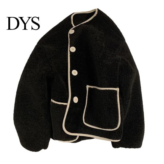 Front Placket Jacket Women Autumn Winter Coat Single-breasted Solid Color Loose Patch Pockets Warm Thermal Thick Long Sleeves Cardigan Daily Wear
