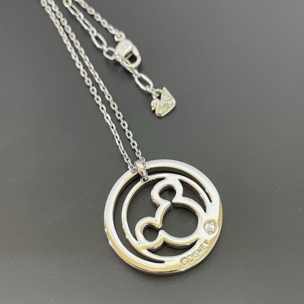 Used SWAROVSKI Swarovski Accessories, Beautiful, Genuine, Silver Necklace, Mickey Disney Collaboration
