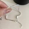 PANJBJ 925 Silve Beads Letters Bracelet for Women Girl Gift Punk Good Luck Simplicity Jewelry