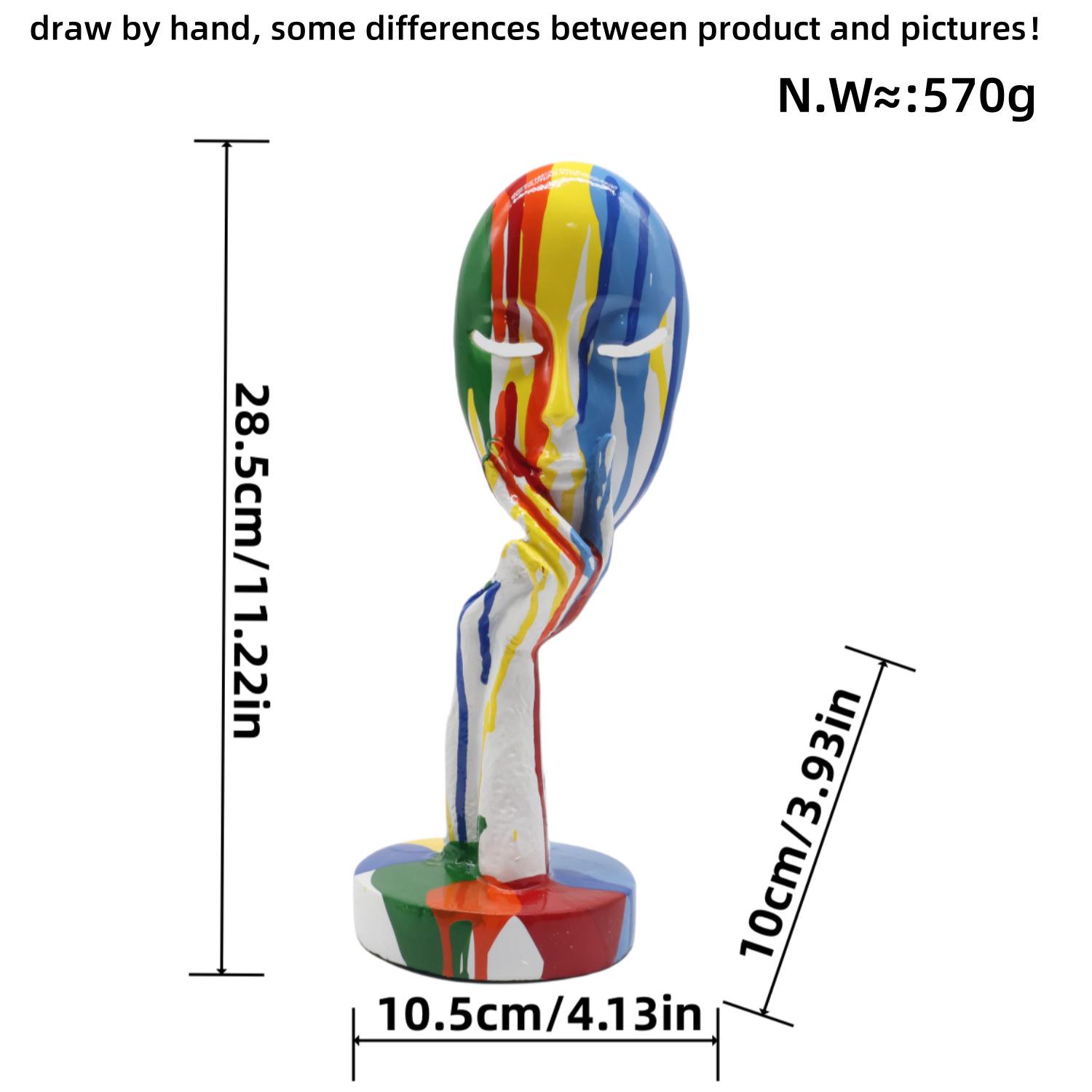 

Творческий скандинавский стиль, брызги цвета, искусство, маска для лица, украшения из смолы, украшения для домашнего офиса и рабочего стола