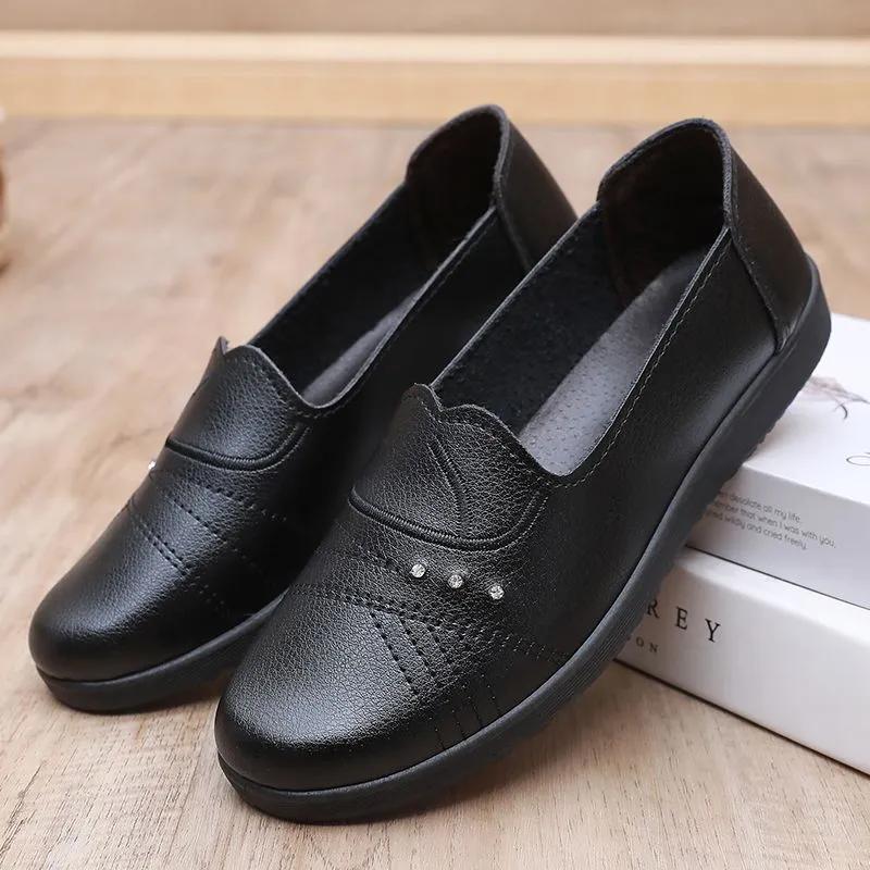 Women's Shoes New Comfort Casual Shoes Moccasin Light Soft Leather Shoes Classic Slip On Loafers Office Footwear Mocasines Mujer