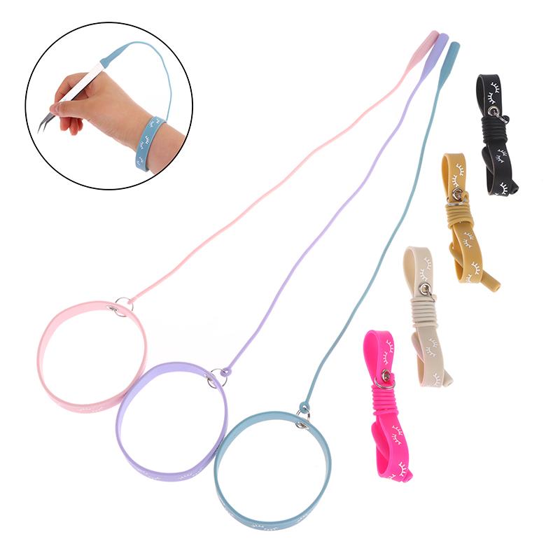 Silica Gel Wrist Strap Silicone Grafting Eyelash Tweezers Bracelet Wrist Strap Makeup Tool For Girl