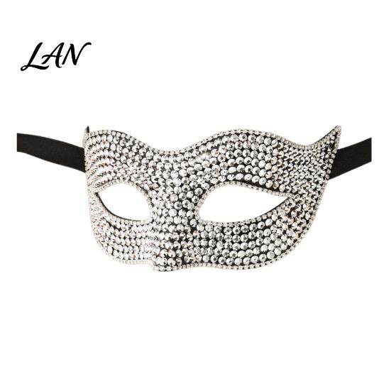 Classic Venetian Masquerade Masque Bling Rhinestone for Women, Sparkly Party Half Comfortable Prom Women Face Eye Halloween, Mardi Gras, Ball Costume