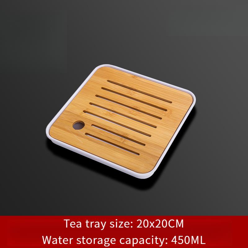 Artificial Stone Tea Tray Chinese Hollow Stripes Design Water Storage Trays Home Living Room Small Kung Fu Dry Tea Tray