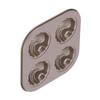 4Cavity Quadrate Baking Pan Mini NonStick Heavy Duty Carbon Steel Cupcake Mold for Microwave(Deep Shell Baking Pan )