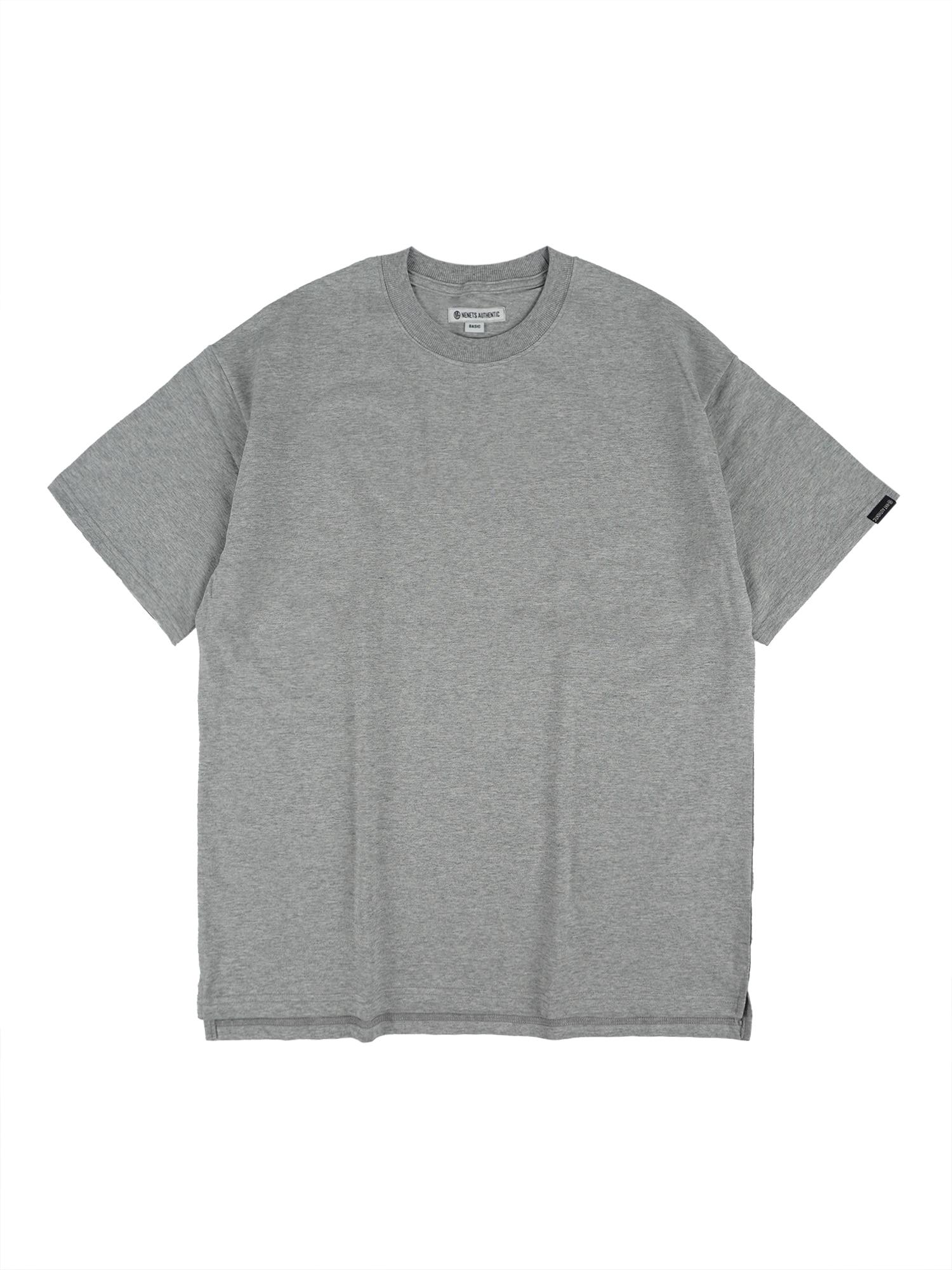 Nenets Authentic Overfit City Basic S/S Tee Melange Gray Melange Grey/Large