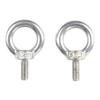 HFS(R) Stainless Steel Eye Bolts, Fixed/Hanging Hardware, Rust-Resistant, Weather-Resistant, Strong, M5, 10 Pieces