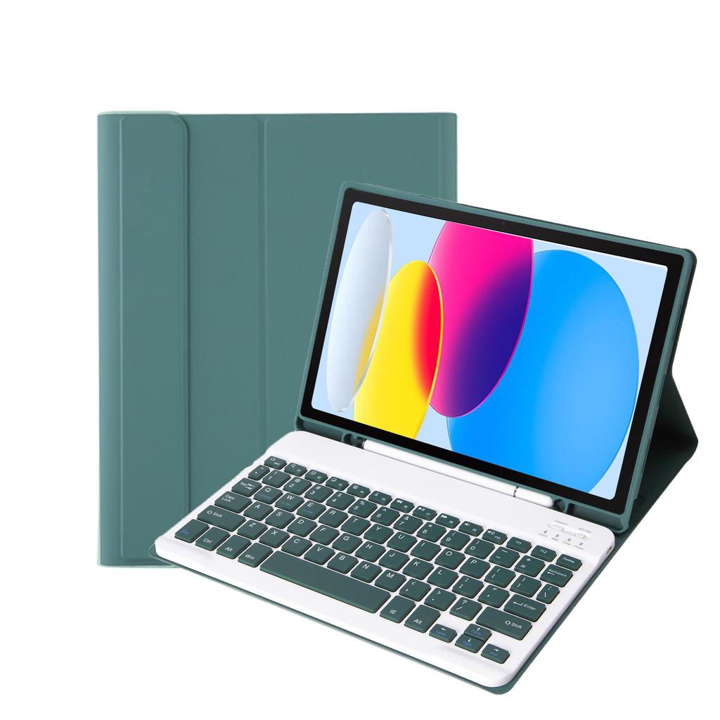 Samsung A7 Lite Tablet Bluetooth Keyboard with Magnetic Leather Case & Soft Silicone Protective Shell