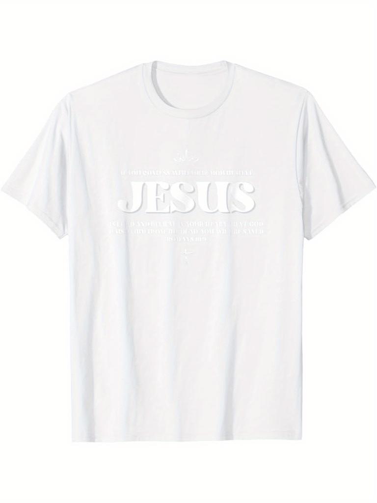 Mens Christian Faith TShirt with Romans 109 Bible Verse  Confess with Your Mouth Jesus  Salvation Scripture