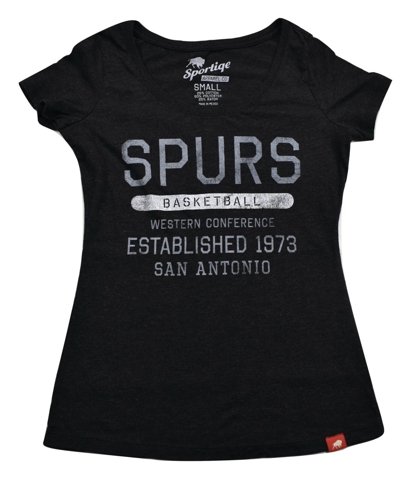 Sportique Womens NBA San Antonio Spurs Basketball Shirt New S S