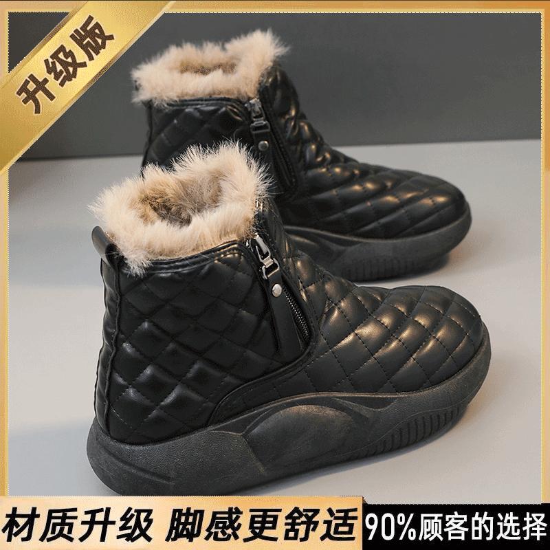 High-top Velvet Snow Boots, New Winter Thickened Warm Cotton Shoes and Short Boots