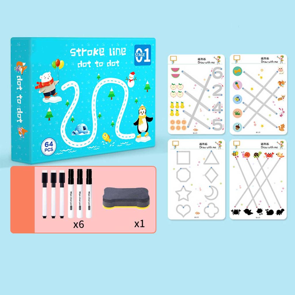 Magical Tracing Notebook Reusable Calligraphy Copybook Practice Drawing Book Toddler Learning Activities For Kids Children Toys