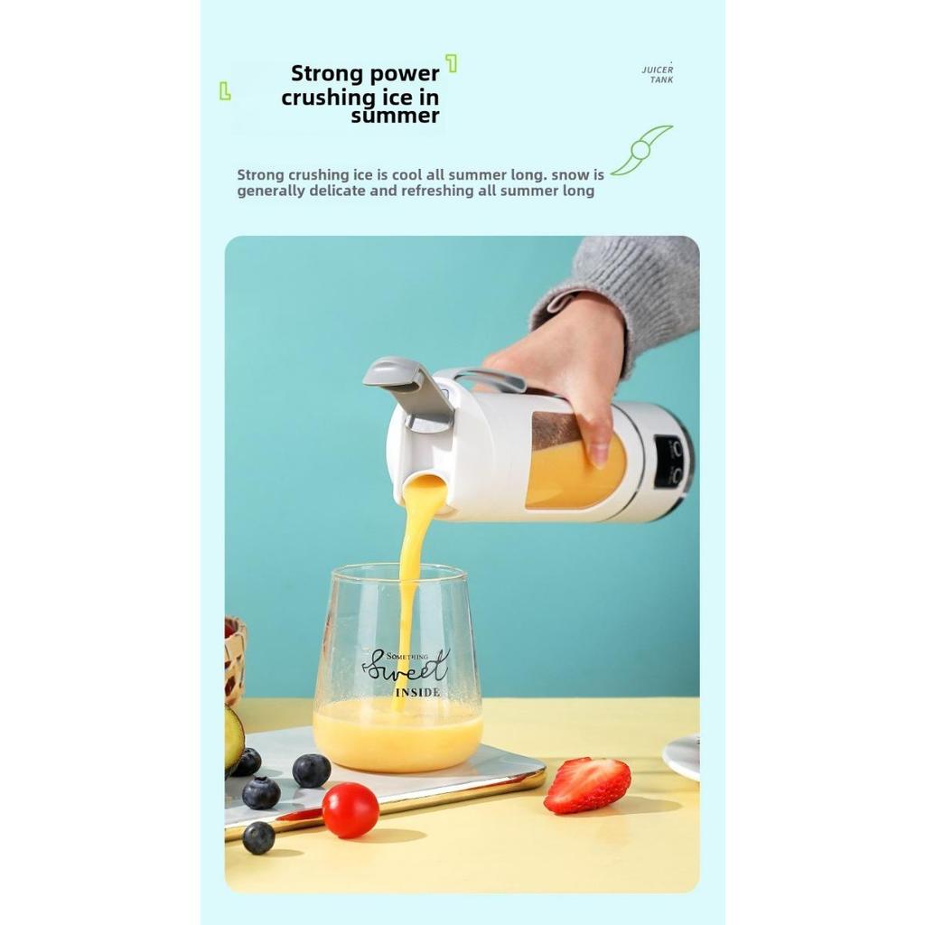 Portable USB-Rechargeable Blender & Juicer - Easy Clean, Perfect for Fruit & Vegetable Drinks, 12 Blades, Dual Motors/10 Blades, Single Motor.