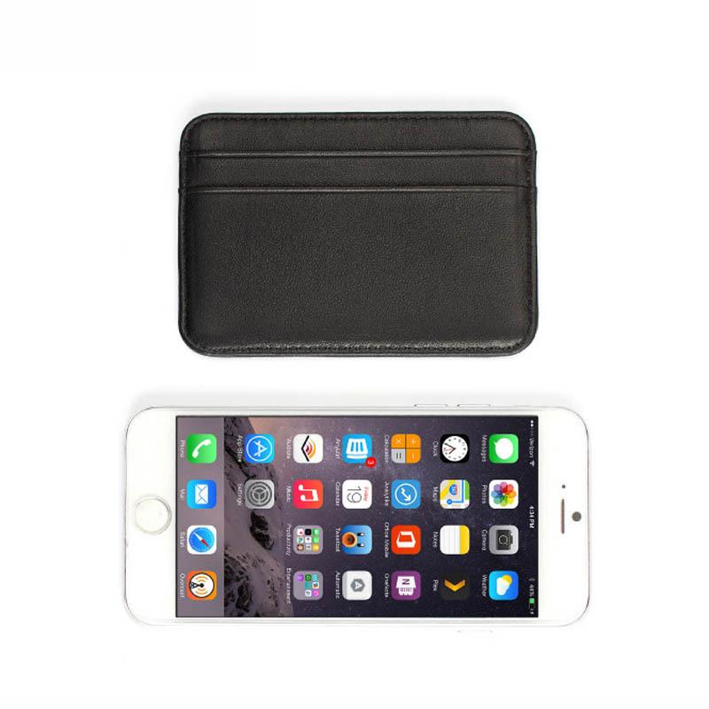 Slim 100% Sheepskin Genuine Leather Men's Wallet Male Thin Mini ID Credit Card Holder Small Cardholder Purse For Man