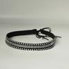Enthic Hat Accessories Leather Belt For Hat Band Cowboy Hat Decoration Rivet Belt Straw Hat Band Bohemia Hat Accessory