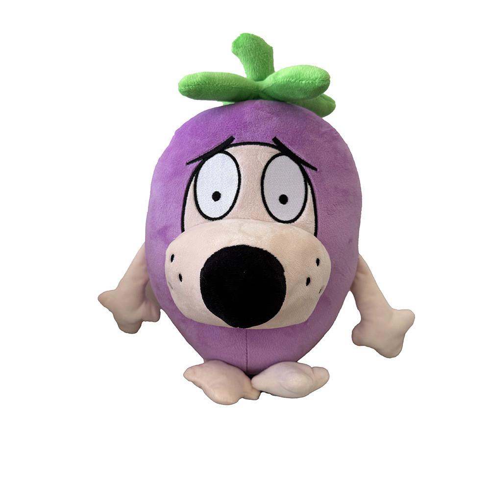 Courage Dog Eggplant Plush Toy Cartoon Stuffed Animal Doll Kids Birthday Gift