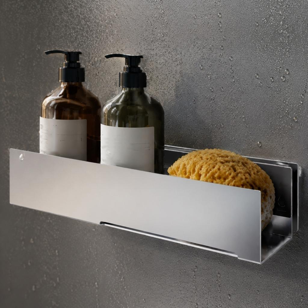 Scaffale Magnetico da Bagno in Acciaio Inossidabile Portascope da Parete Organizzatore per Accessori Doccia e Articoli da Toeletta