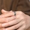 Retro Zoomorphic Spiral Adjustable Open Ring For Men Silver Plated Gothic Edgy Jewelry Historic Gift