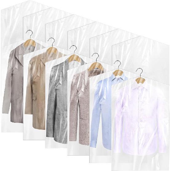 25 Pack Dry Cleaning Bags, 60x90 cm Dry Cleaner Bags Plastic Clear, Dust-proof Plastic Garment Bags, Home Storage, Travel, Moving 60 x 90 cm