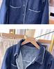 Korean Winter Fashion Velvet Lined Denim Long Sleeve Women's Lapel Jacket 2025