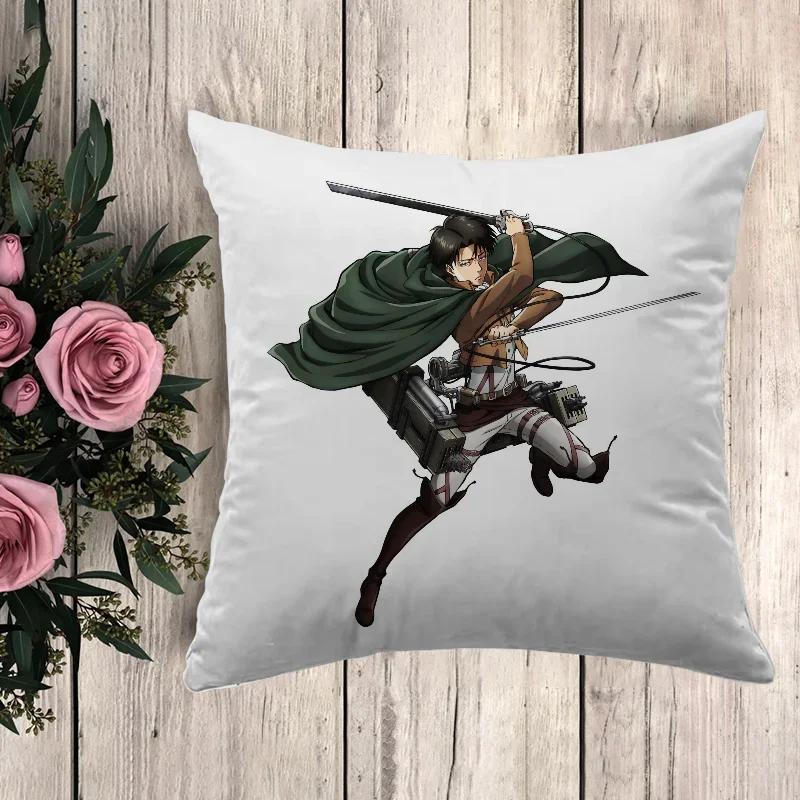 Anime Pillow Attack On Titan Cushion Covers for Bed Pillows Decorative Pillowcases  Fall Decor Pilow Cases Pillowcase