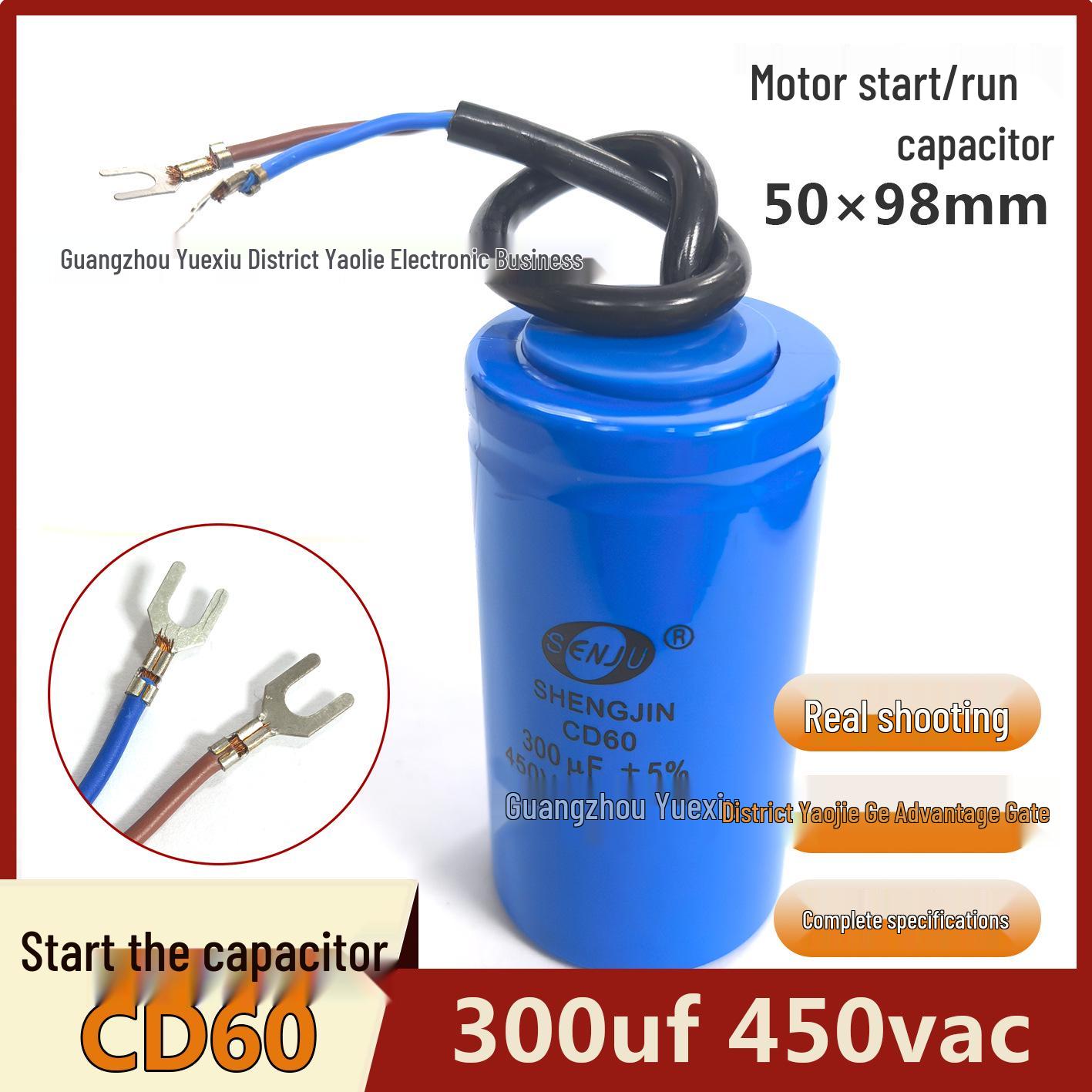 

CD60 350uF 450VAC Motor Starting Capacitor for Water Pumps and Ceiling Fans - Brand New