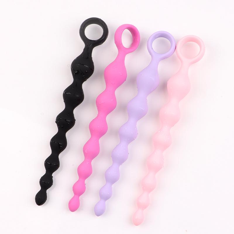 Colorful Anal Beads Tail Plug - Adult SM Toys for Anus Development