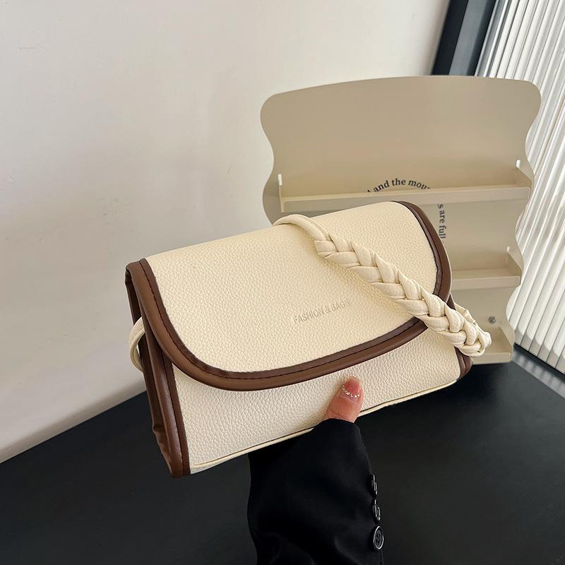 Women's small backpack autumn solid color shoulder bag fashion trend versatile texture messenger small square bag