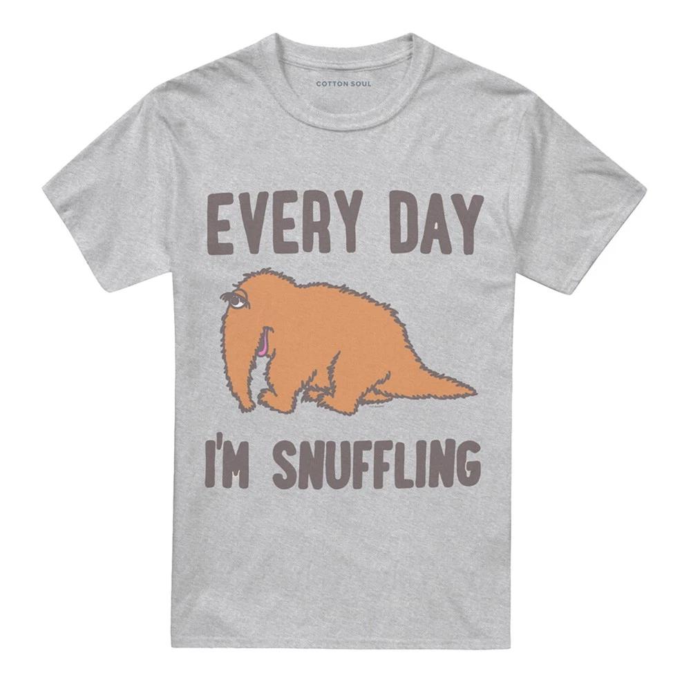 Sesame Street The Snuffle Shuffle 100% Cotton T-shirt Mens Tees Top S-3XL, Athletic Heather M