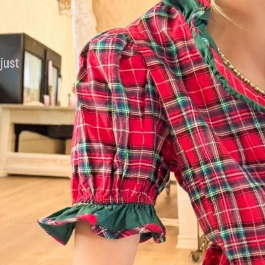 Plaid Ruffle Short Sleeve Top - Summer & Autumn Collection