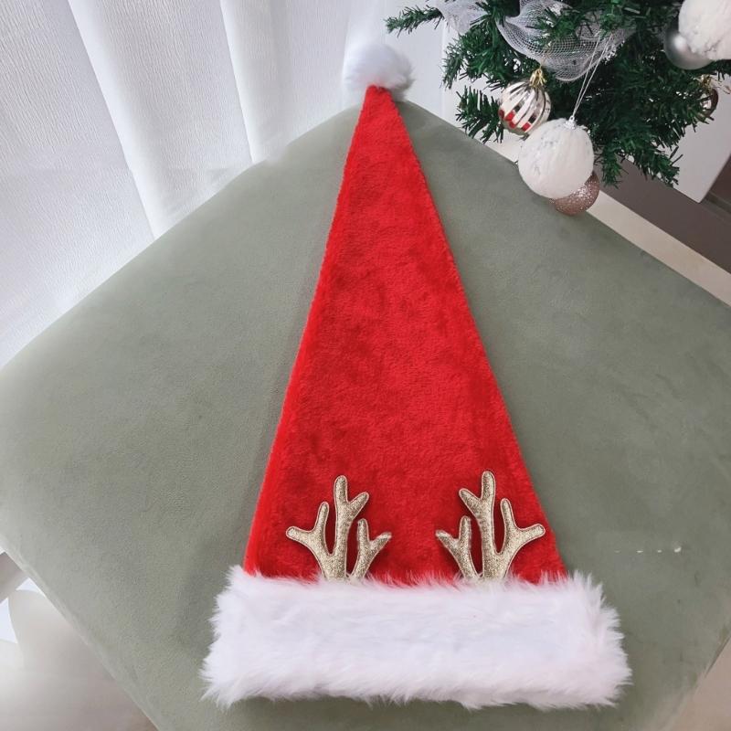Pălării amuzante de Crăciun cu coarne de ren, pălării ascuțite de Moș Crăciun, pălărie pentru adunare de familie, pălărie de festival Moș Crăciun pentru celebrarea sărbătorilor