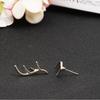 Women Simple Sweet Style Earrings Small Exquisite Cute Antler Earrings