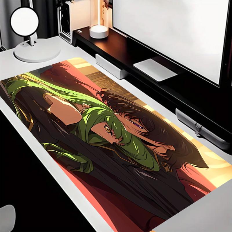 Anime Code Geass Thema Premium Rutschfestes Mauspads mit Genähten Kanten, Strapazierfähiges Gummi-Material, für Schreibtisch & Gaming Tolle Geschenke