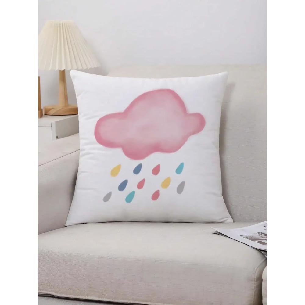 Colorful Doodle Letter Pattern Pillowcase Fabric Velvet Cushion Cover for Sofa Home Super Soft Peach Skin Pillow Case 45x45cm