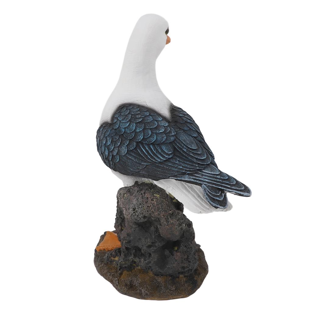 Resin Seagull Statue Sea Bird Figurine Mediterranean Style Ornament for Home Landscape Office Decoration