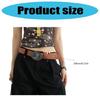 Punk Rock Women's Adjustable Waist Belt Embossed Design Metal Studs Cowgirl PU Leather Strap