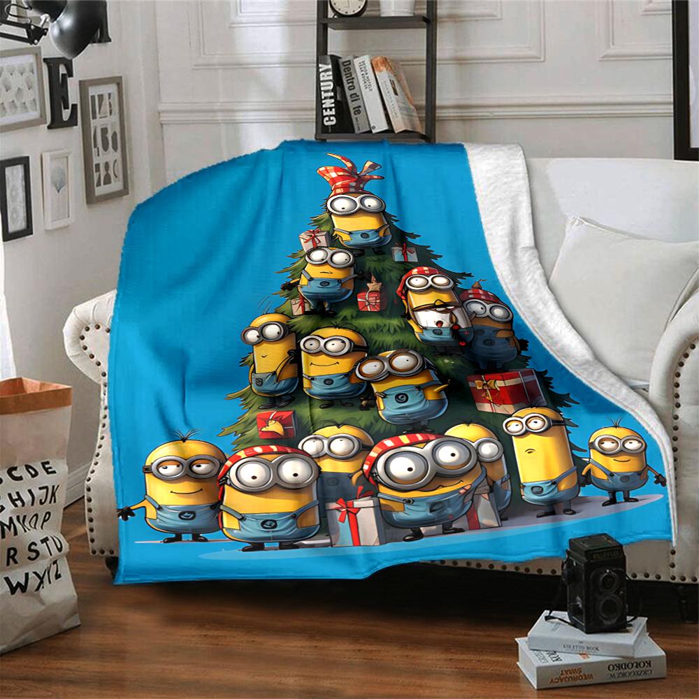 1Pc Winter Snowman Adventure Blanket Soft Throw Blanket For Home Bedroom Bed Sofa Travel Office Solid Christmas Blanket