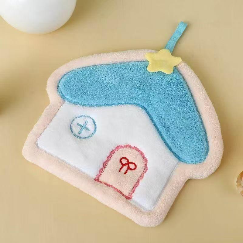 Small Cartoon Hand Towel - Cute, Hangable, Quick-Dry, Water-Absorbent for Home, Kitchen & Bathroom