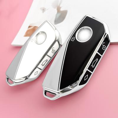 TPU Car Key Case Cover Shell Fob for BMW G07 X7 LCI U11 X1 G70 7 Series G09 XM F98 X4M LCI G18 X5 G81 M3 I20 IX Silver Key Case