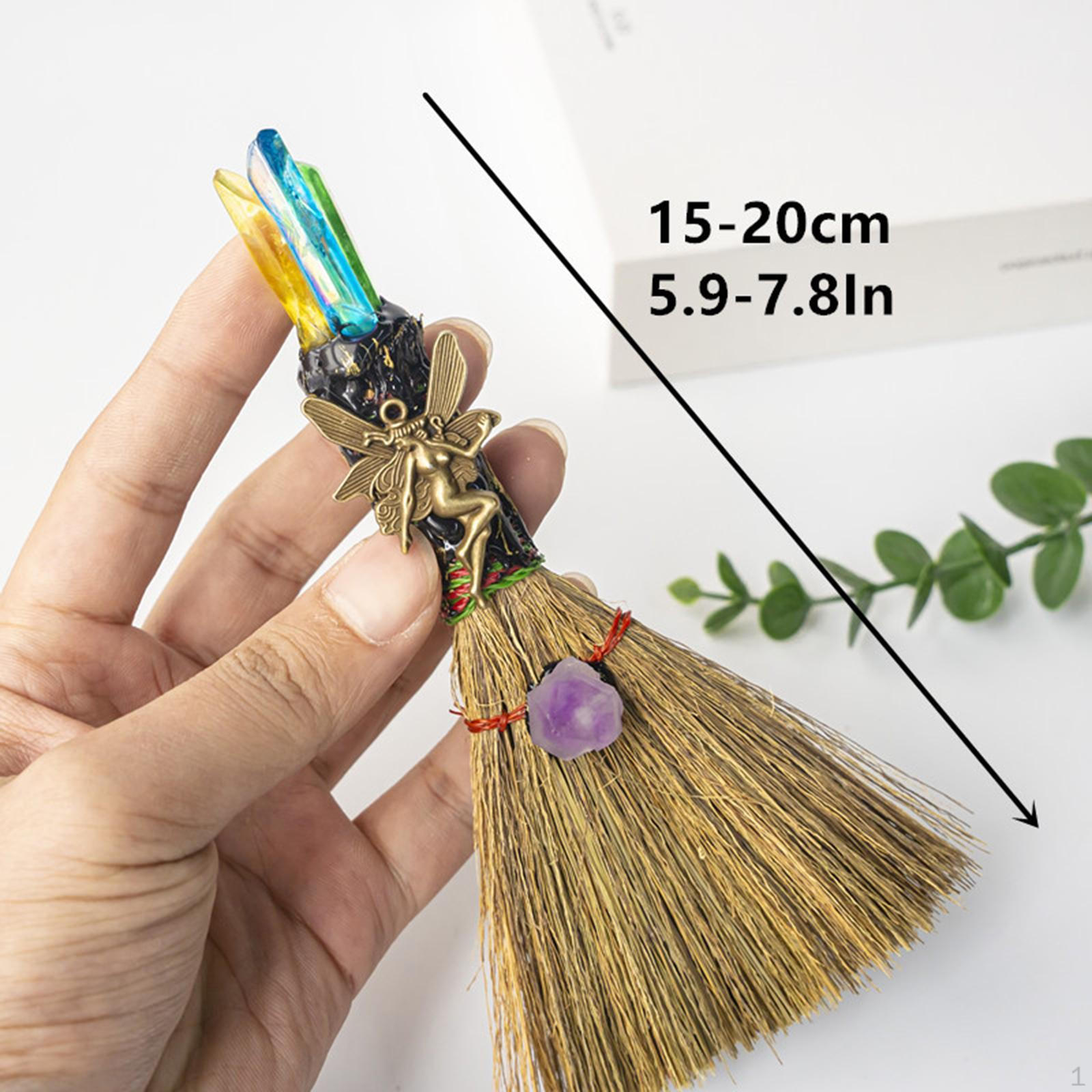 

Міні-мітла ремесло відьма чарівник декор реквізит домашня прикраса штучний кристал партія Multi Color C