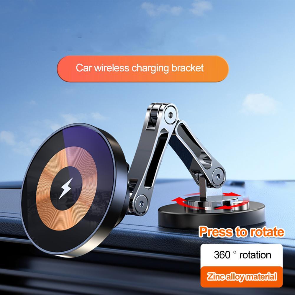 

15W Magnetic Car Wireless Charger Stand for iPhone 15 14 13 12 Samsung HuaWei Xiaomi Phone Charger Holder Fast Charging Station