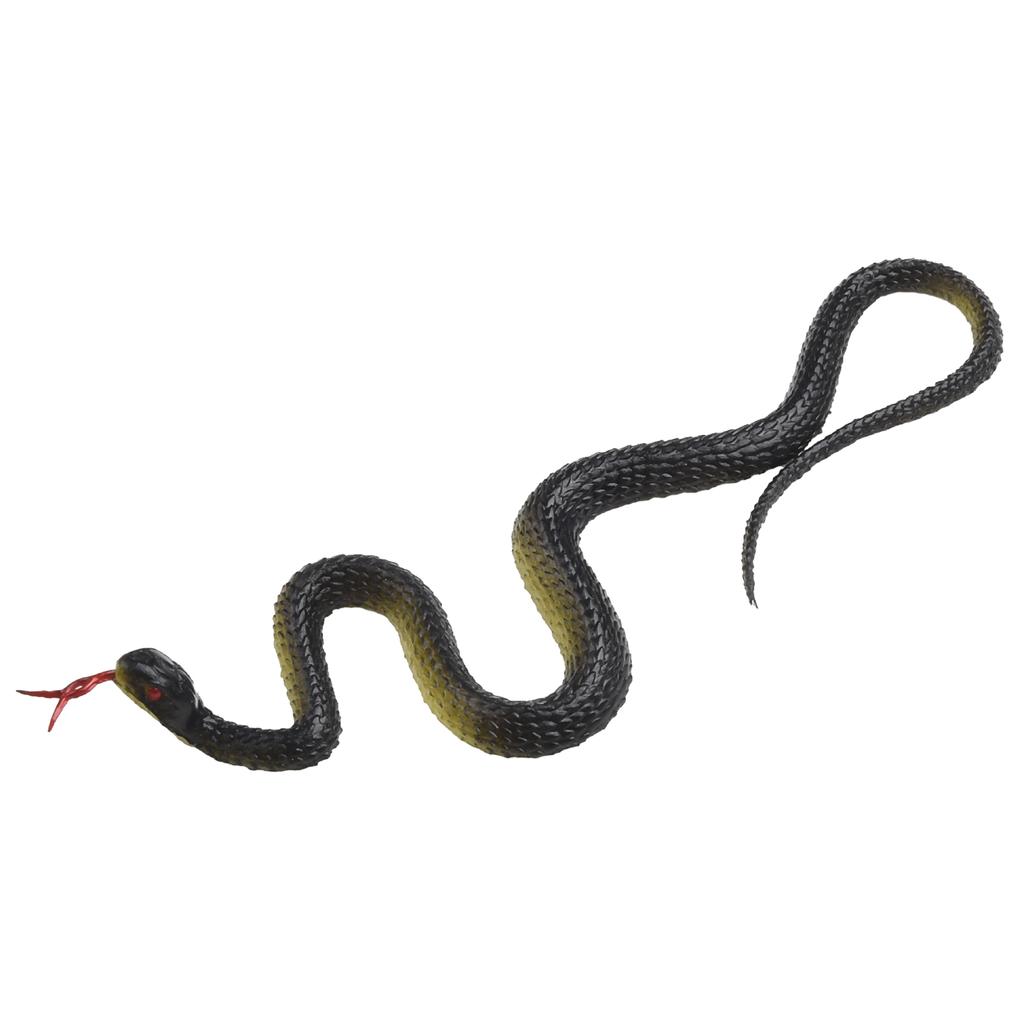 Gartendeko Gummi-Attrappe Schlange, Realistisch 45cm Scherzartikel mit Herausgestreckter Zunge, Vogelschreck, Tolles Stressabbau-Geschenk