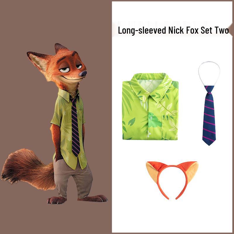 Nick Wilde Zootopia Cosplay Kostým Sada Košile pro Dospělé