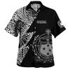 Camicie Hawaiane Polinesiane Samoa da Uomo Design Manica Corta Collo a Punta Top Donna Estivi Casual