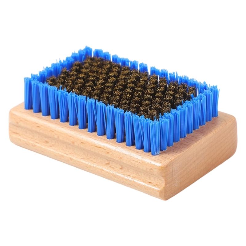 Trwałość Szczotka do Smarów Narciarskich z Gęstym Nylonowym i Mosiężnym Włosiem do Skutecznego Czyszczenia i Konserwacji Snowboardu