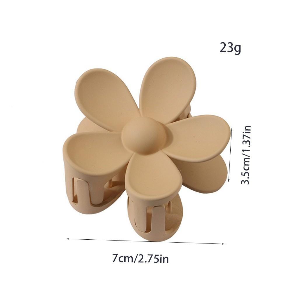 Large Size 7cm Fashion Flower Hair Claws Colourful Ponytail Hair Accessories Matte Hair Claw Clips For Women Girls
