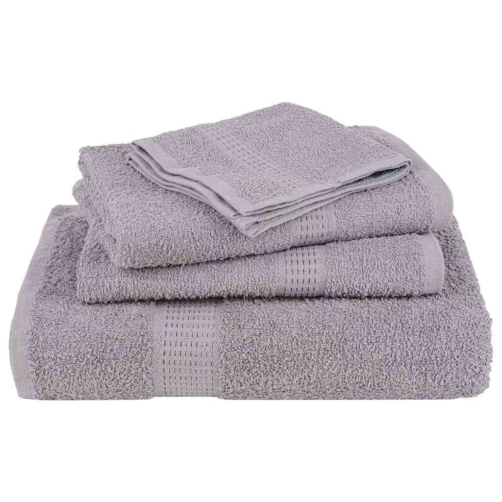 Vidaxl Ręczniki 2 Szt. Szare 100X200 Cm 360 Gsm 100% Bawełna