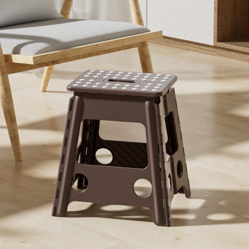 Scaun Gros din Plastic Pliabil Scaun Înalt Scaun de Uz Casnic Pliabil Bancă Mică Simplă pentru Copii Portabil de Exterior Economisește Spațiu