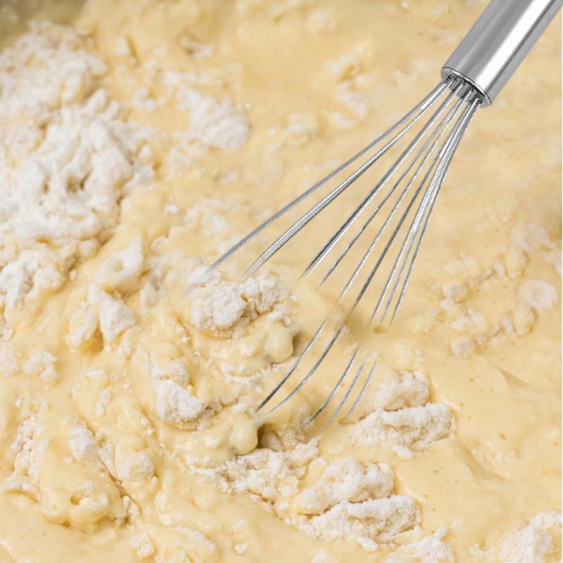 8" 10" 12" Egg Whisk Stainless Steel Egg Whisk Kitchen Wire Balloon Whisk Milk Egg Beater Egg Mixing Mixer Tools